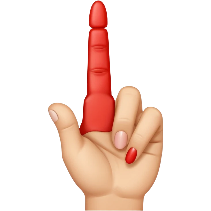 Smiling middle finger emoji