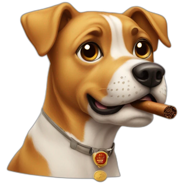 Dog with a cigar  emoji