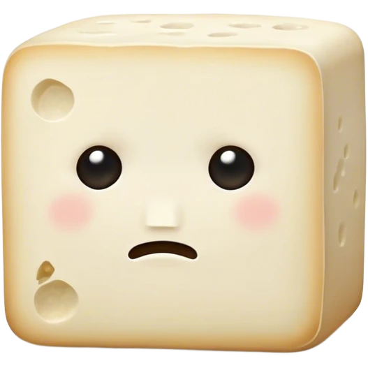 Sad tofu eating tofu emoji