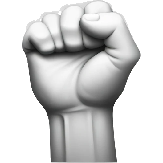 White Raised fist emoji