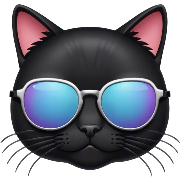 Black Cat with sunglasses emoji