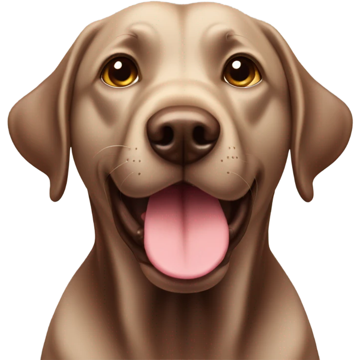 Chocolate lab drooling emoji