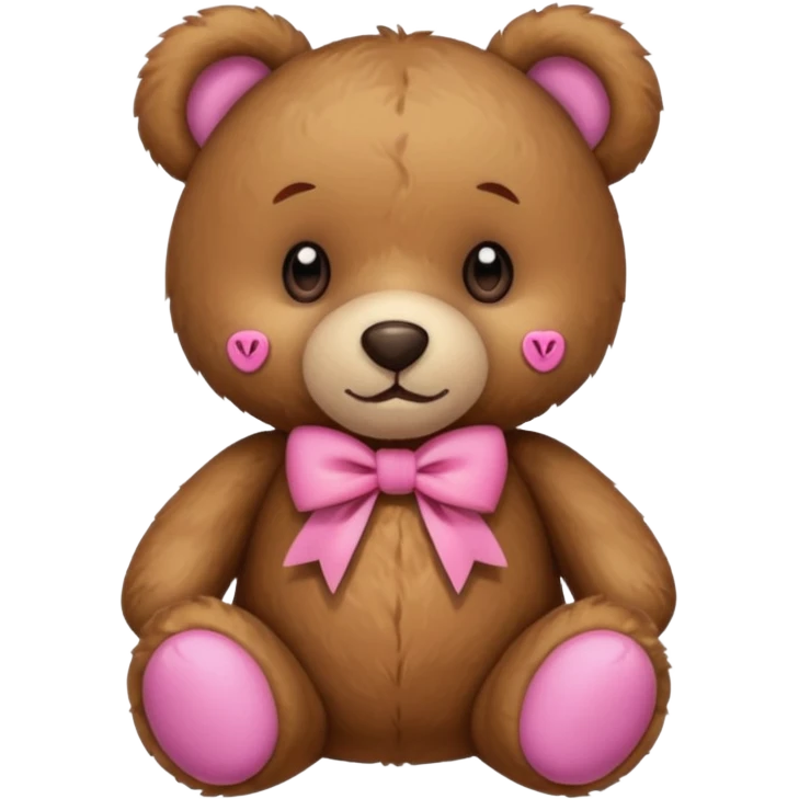 Teddy Bear With Pink Bow  emoji