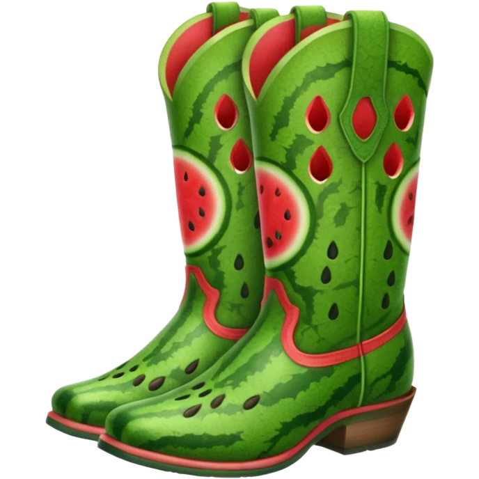 Watermelon cowboy boots emoji