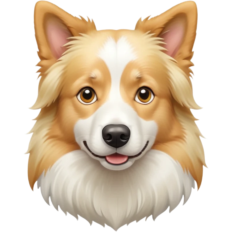 blonde and white border collie dog emoji