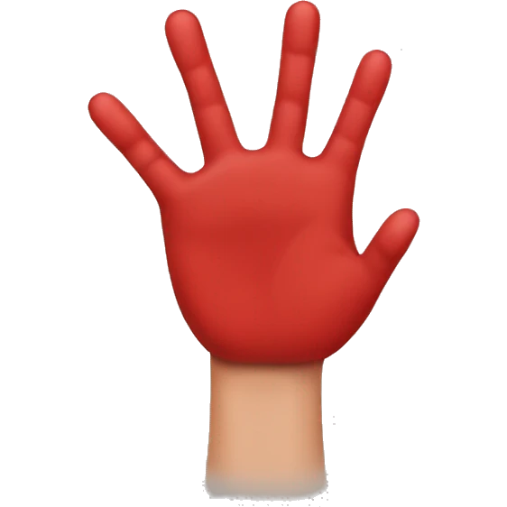 red hand emoji