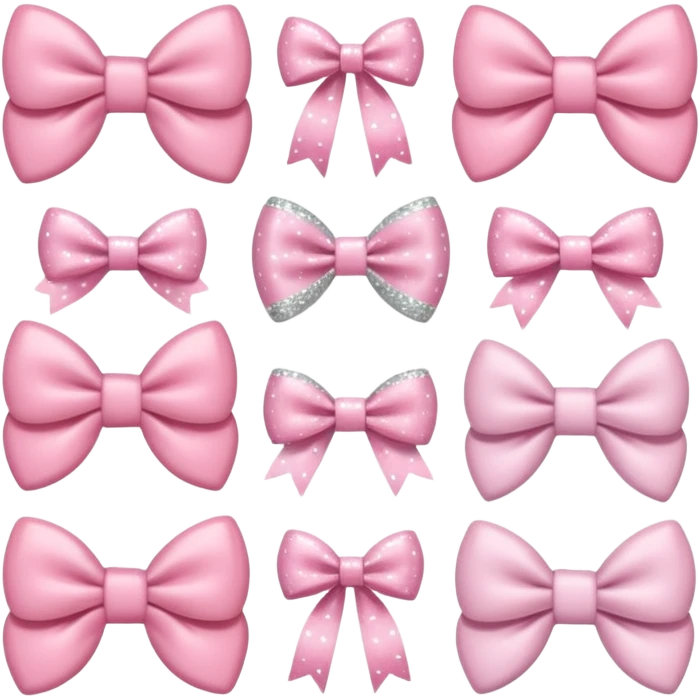 Cute coquette stickers bows, aesthetic girly stickers emoji
