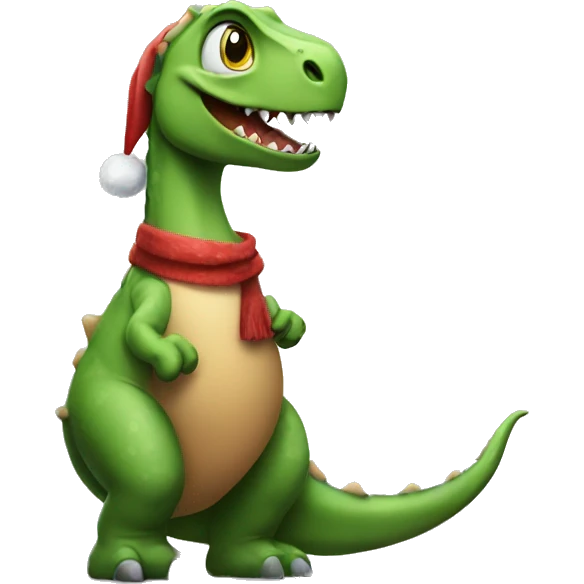 Dinosaurs either Christmas mood emoji