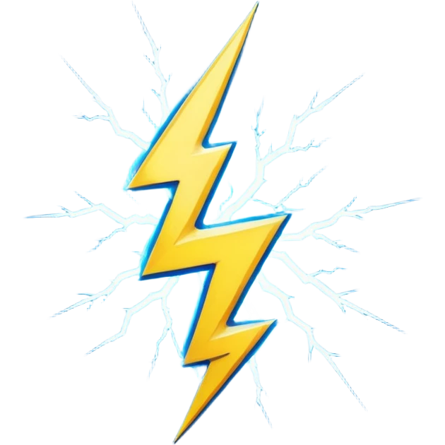 voltage electricity lightning bolt emoji