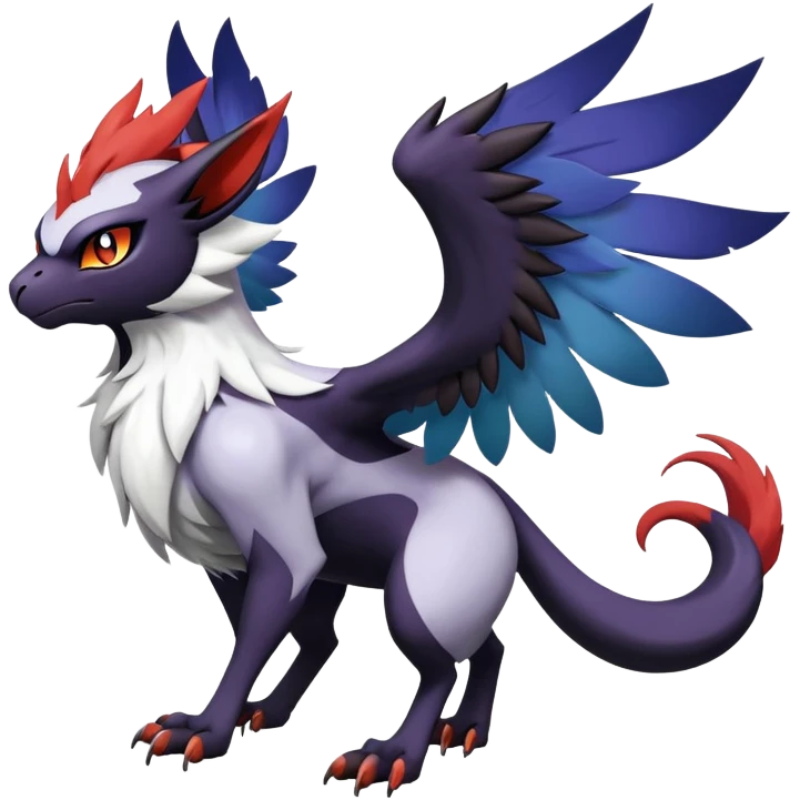 Litten-Absol-Noibat-Noivern-Hybrid (Full body) emoji