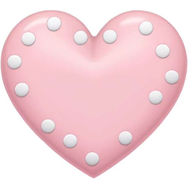 pastel heart with a pastel polka dot border emoji