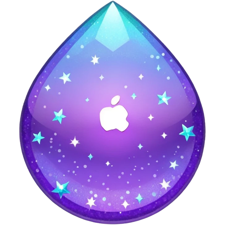 Glitter Purple and Cian add emoji