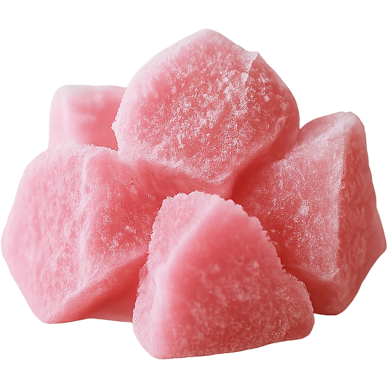 Remove the background, keep the pink rock candy on a transparent background. emoji