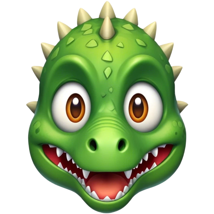 shocked dinosaur face emoji