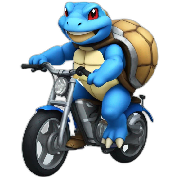 Blastoise on a bike emoji