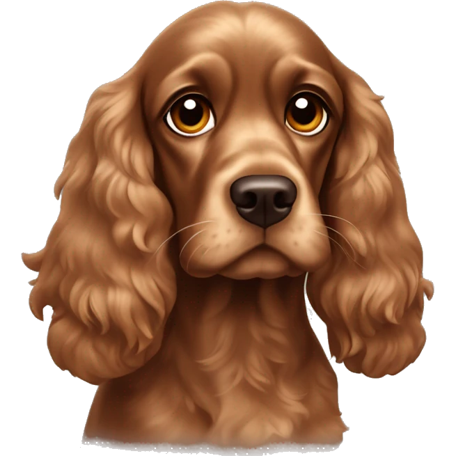 Brown cocker spaniel pappy emoji