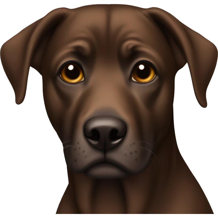 dark brown cur dog  emoji