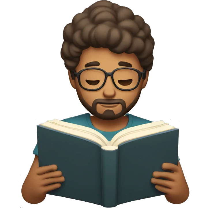 A man reading bible emoji