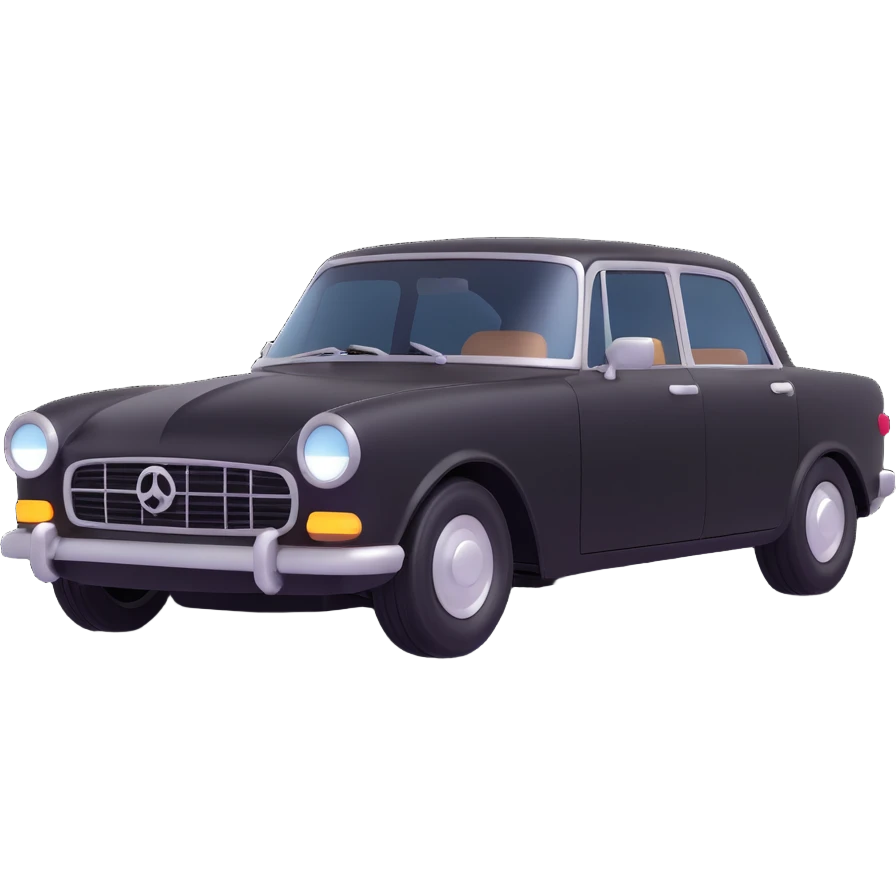 black car, 3D style, realistic lighting, modern look emoji