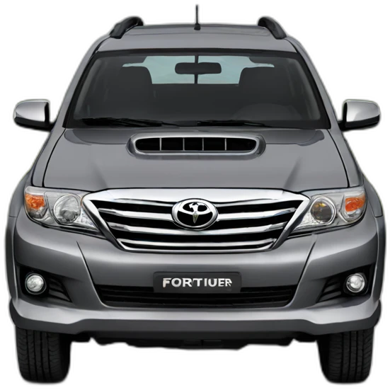Car model Toyota fortuner 2012 Grey full body emoji