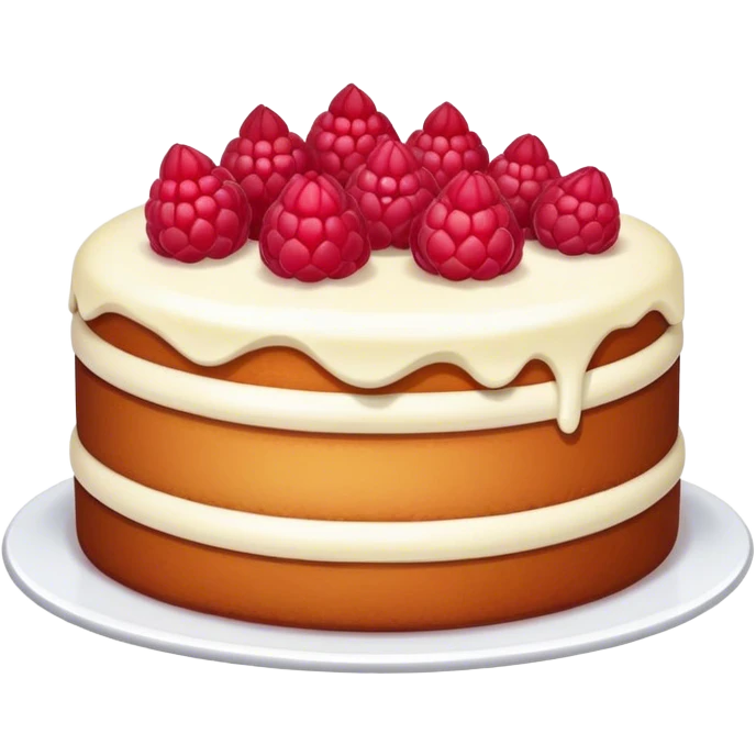 cute raspberry and cream cake  emoji