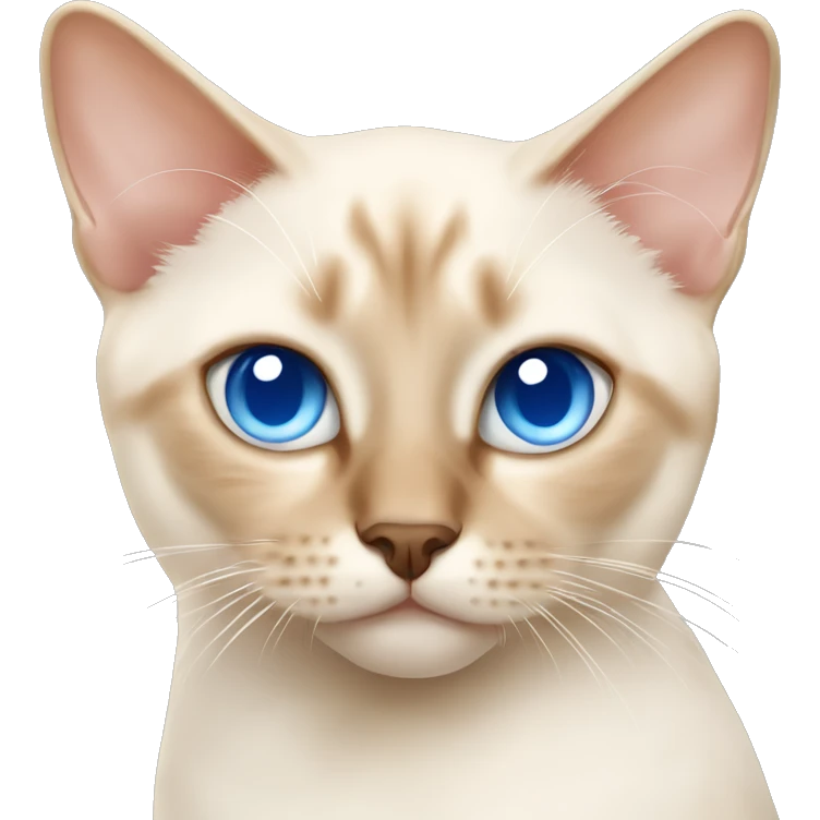Flame point Siamese cat with blue eyes emoji