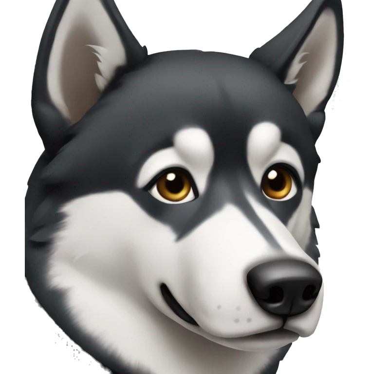 black husky with brows  emoji