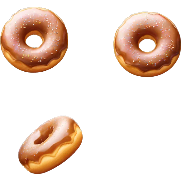Shiny glazed donut emoji