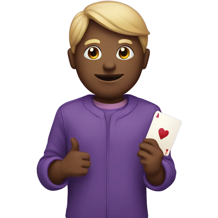 cards with text purple colors emoji