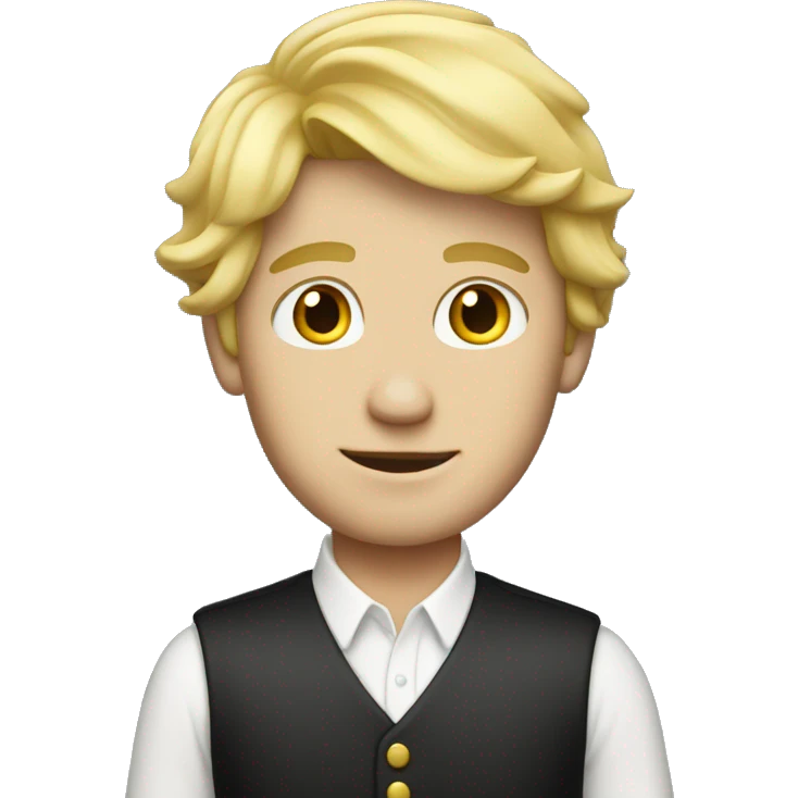 Rich Boy with blond hair emoji