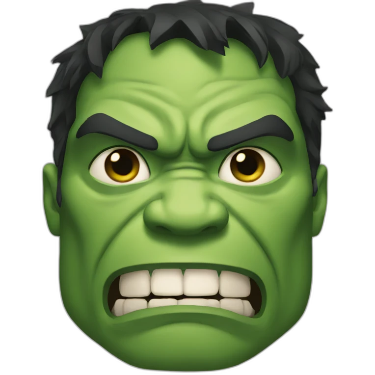 Hulk face  emoji