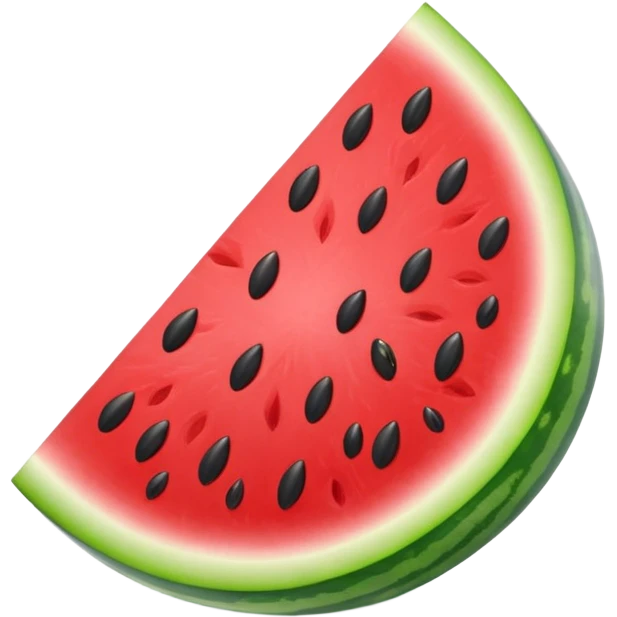 Watermelon slice with star-shaped seeds. emoji