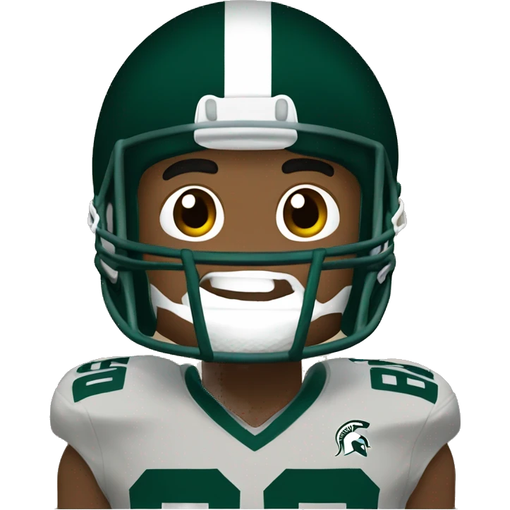 Michigan State University Football player  emoji