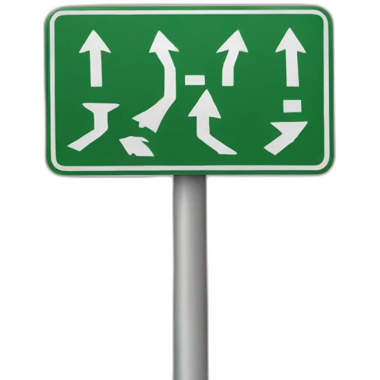 one direction road sign emoji