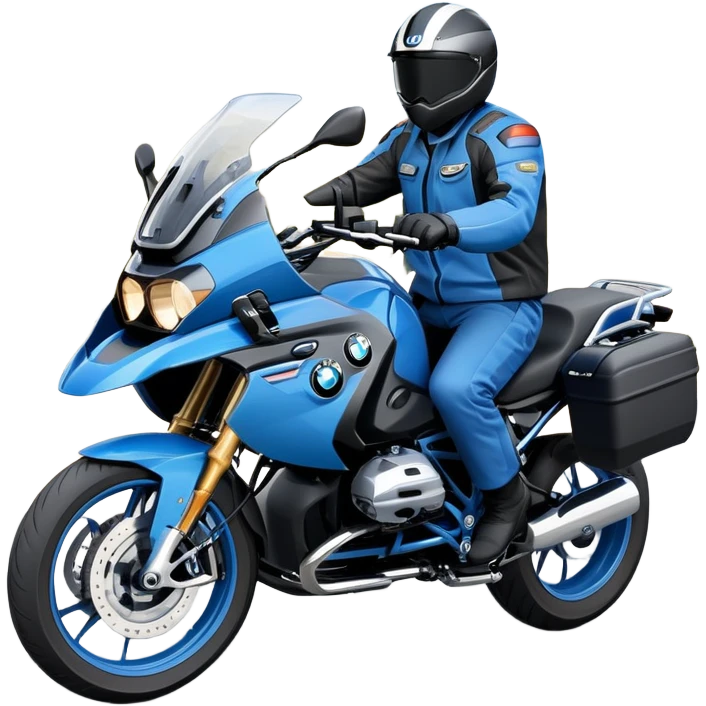 group of BMW motorcycles touring together on road emoji