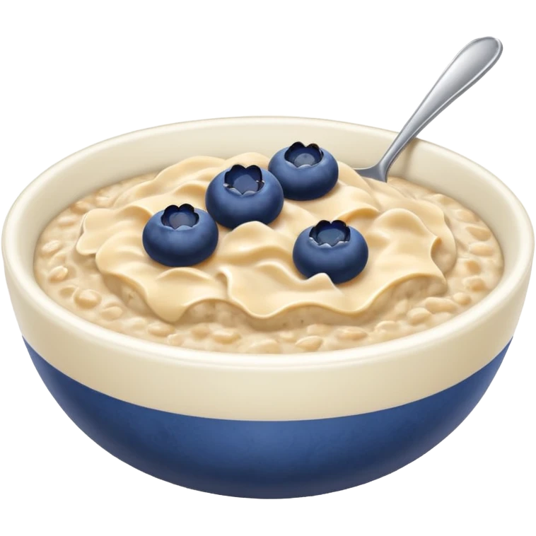 oatmeal with blueberries  emoji