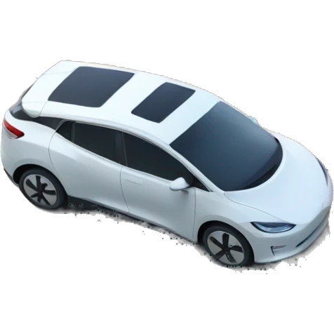 electric vehicle next to a solar panel emoji