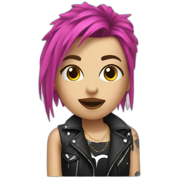 Rock punk girl emoji