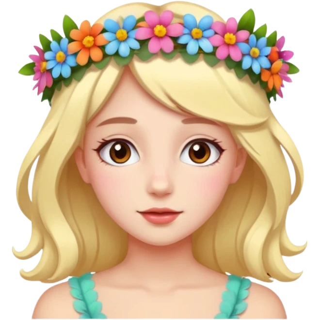 flower crown girl emoji