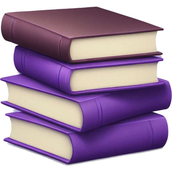 Stack of purple books emoji