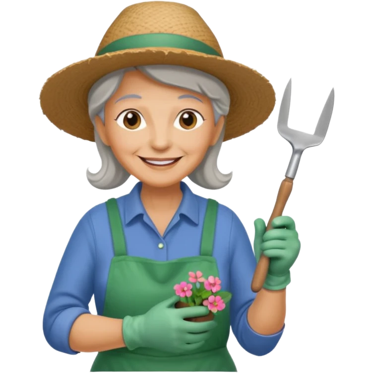 old woman gardener  emoji