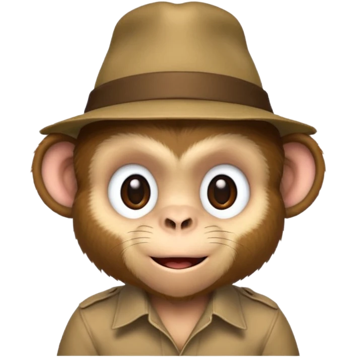 monkey with hat and shirt emoji