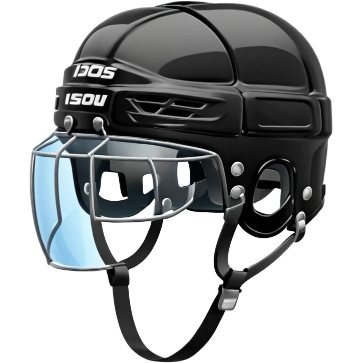 Give me a black ice hockey helmet emoji