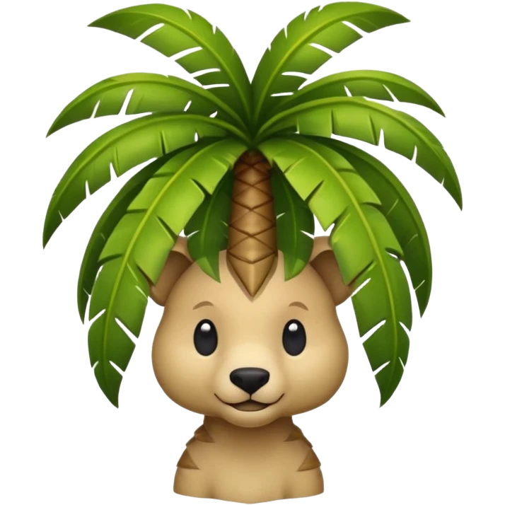 un animal avec une coupe de palmier emoji