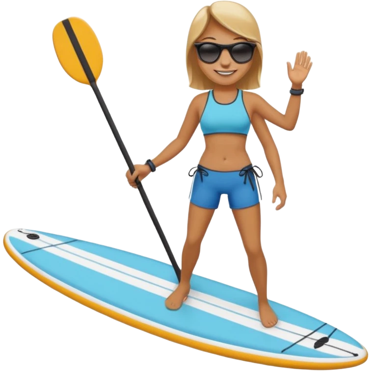 Cute paddle boarding  emoji