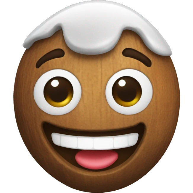 coco nut with a smile emoji