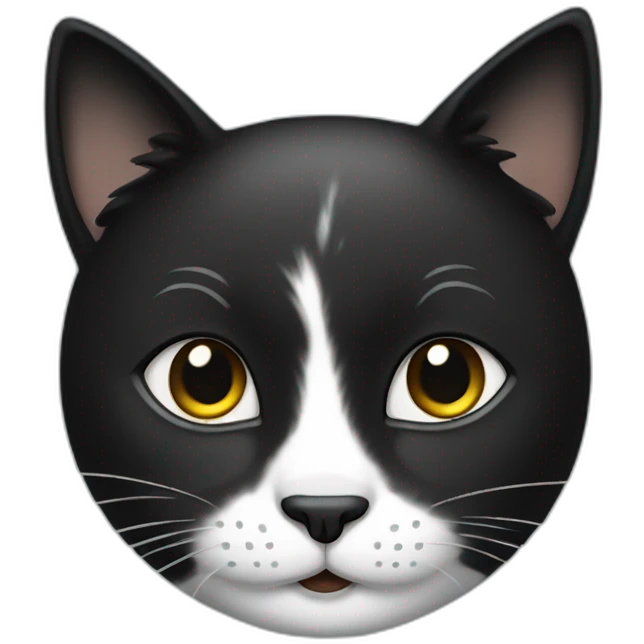 mischievous cat with black hair emoji