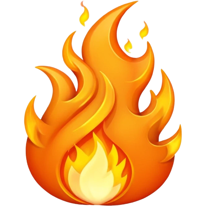 Orange Flame emoji