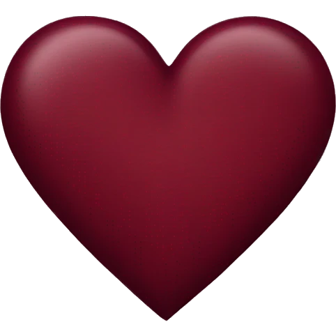 burgundy heart emoji
