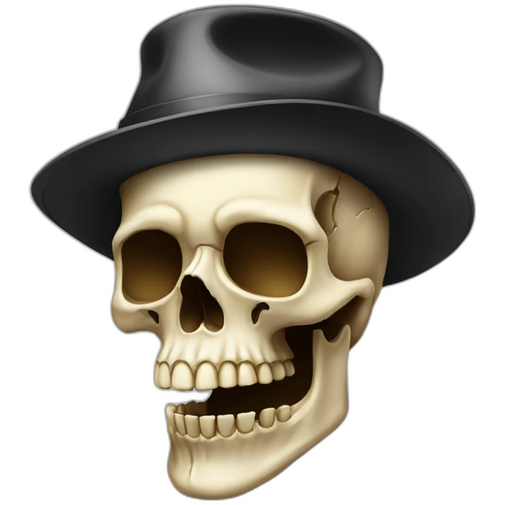 skull with hat emoji